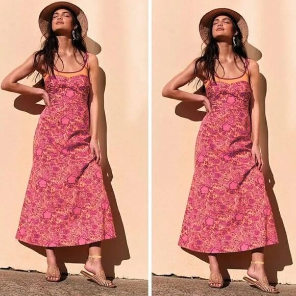 Free People Ruby's Midi Dress Size 6 - Picture 1 of 7